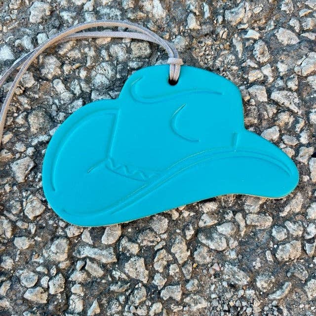 Cowboy Hat Air Flair: Turquoise / Warm Sugar
