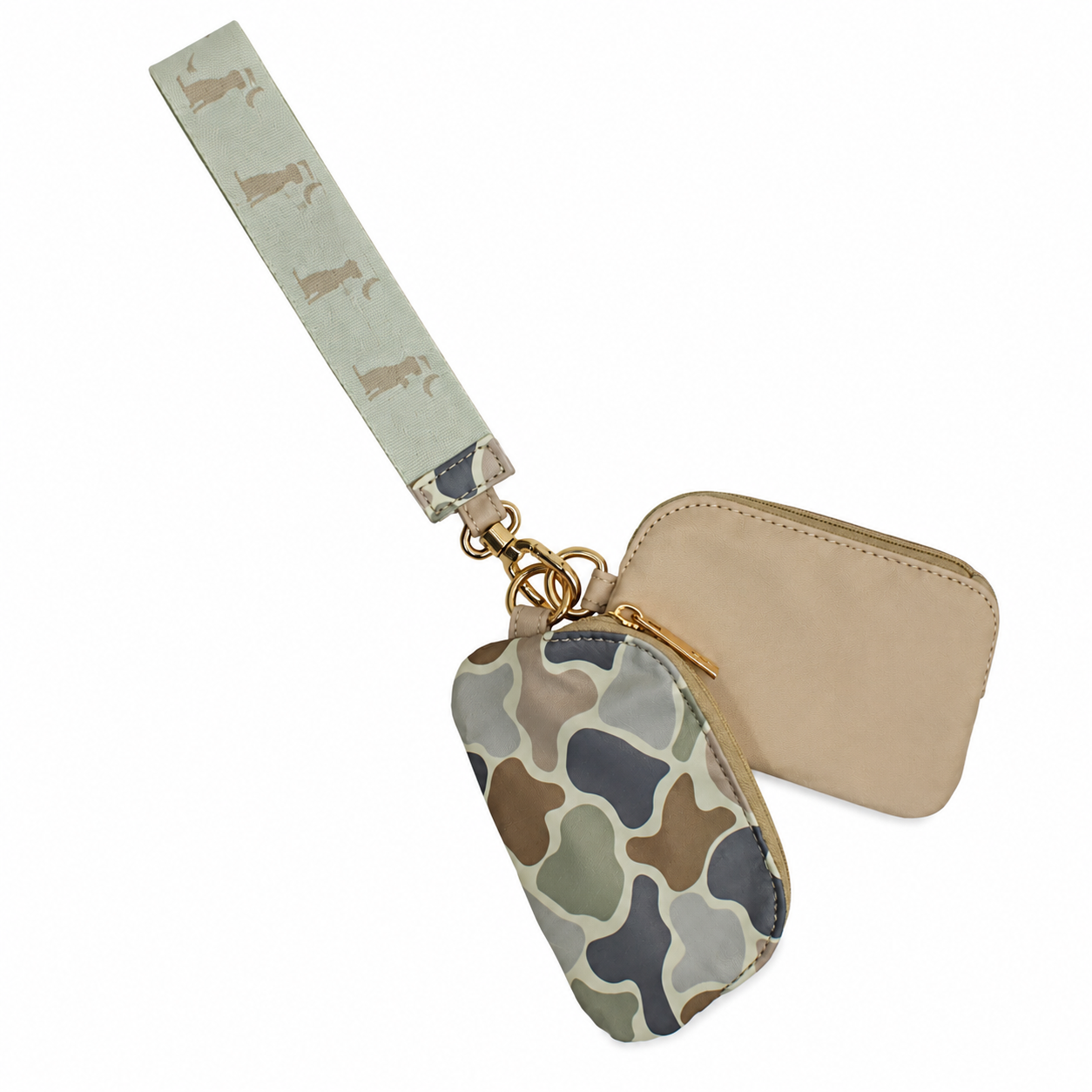 Local Girl Dual Wristlet - Forest Camo Flora