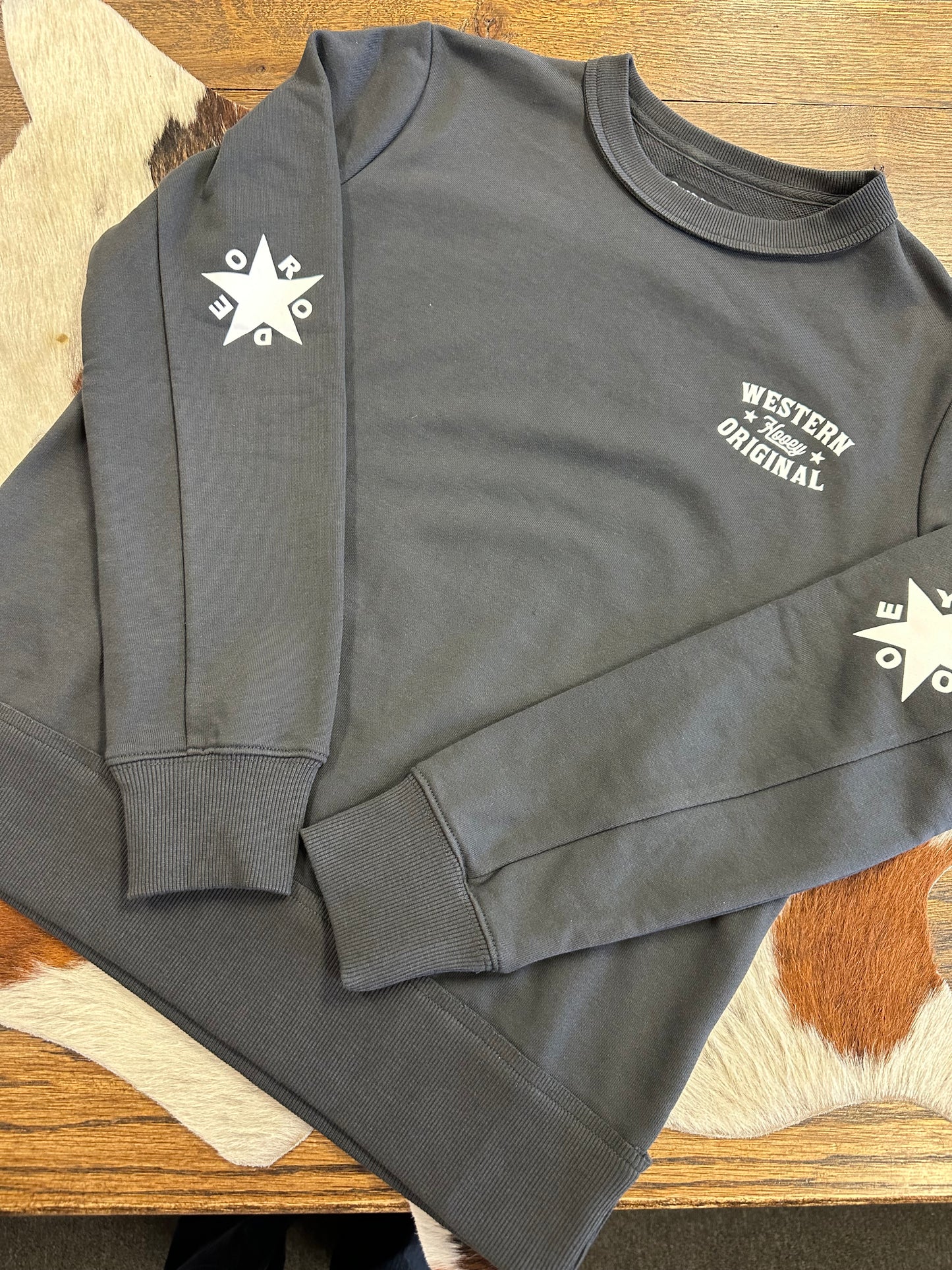 HOOEY "The Stallion" Ladies Black Pullover