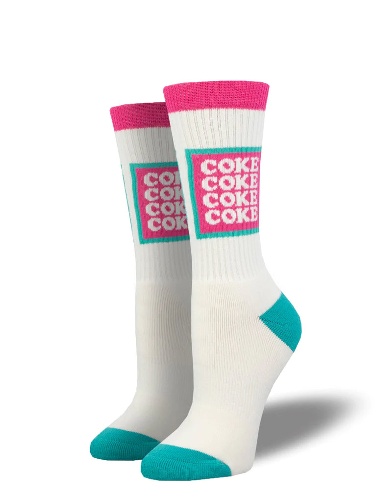 SOCK SMITH ATHLETIC NOVELTY CREW "COKE SQUARED" SOCKS