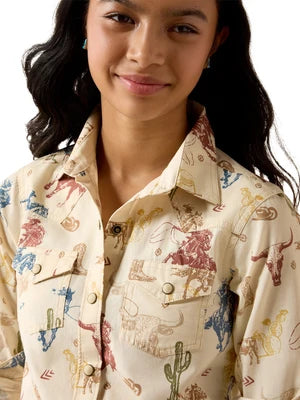 Ariat Girl's Ranch Tale LS Western Shirt