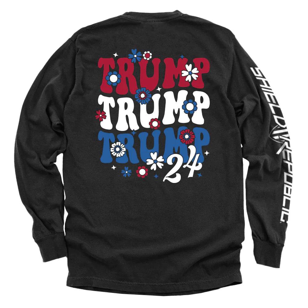SHIELD REPUBLIC WOMENS GROOVY TRUMP 24 LONG SLEEVE