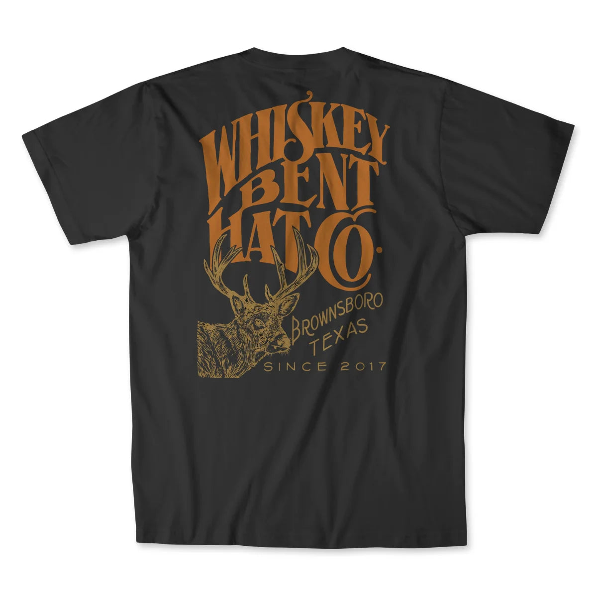 WHISKEY BENT MENS BUCK BLACK SHIRT