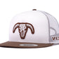 VEXIL BRAND Bull Skull - Brown/White/White Mesh