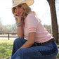 CRUEL DENIM Women's Lace Polo-PINK