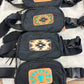 AZTEC LEATHER TOOLED CROSSBODY BAGS