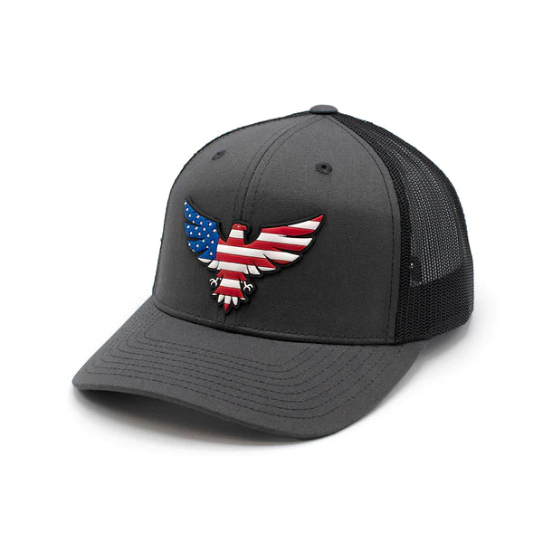 Shield Republic Eagle USA Flag PVC Patch Hat