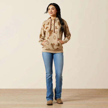 ARIAT WOMENS LOGO 2.0 PRINTED HOODIE