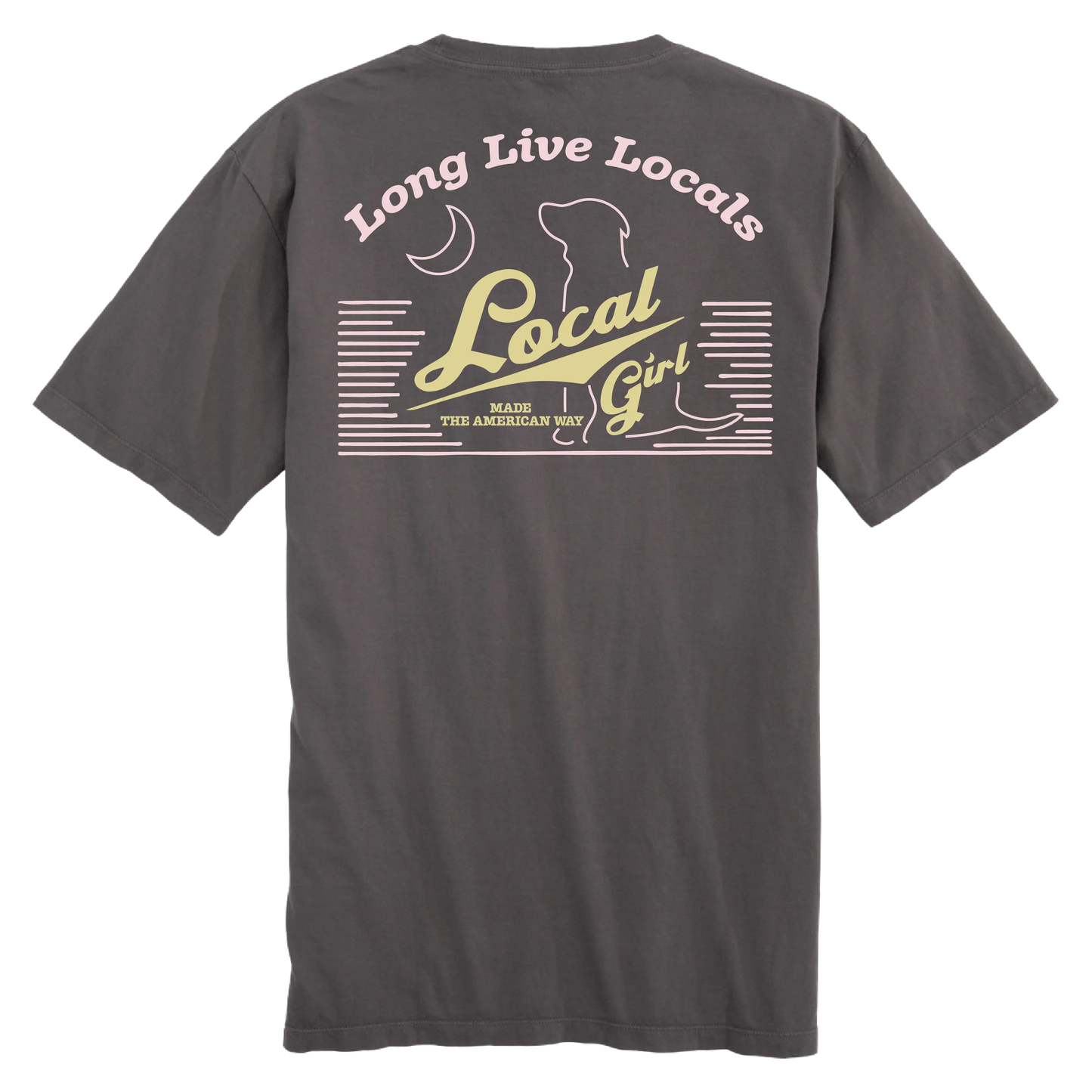 Local Girl Local Lite T-Shirt-GRAY