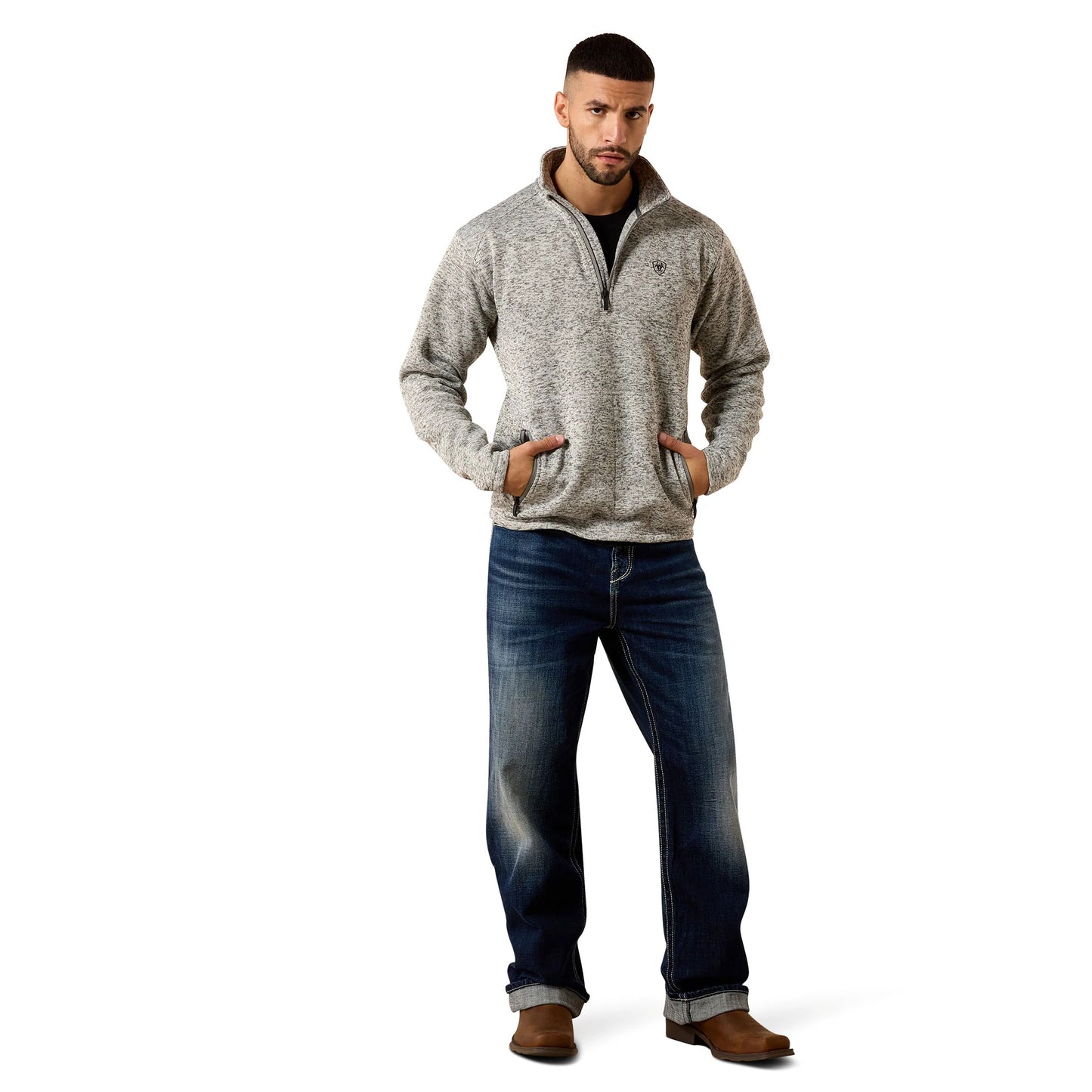 Ariat Men's Caldwell Nulla Heather 1/4 Zip Sweater