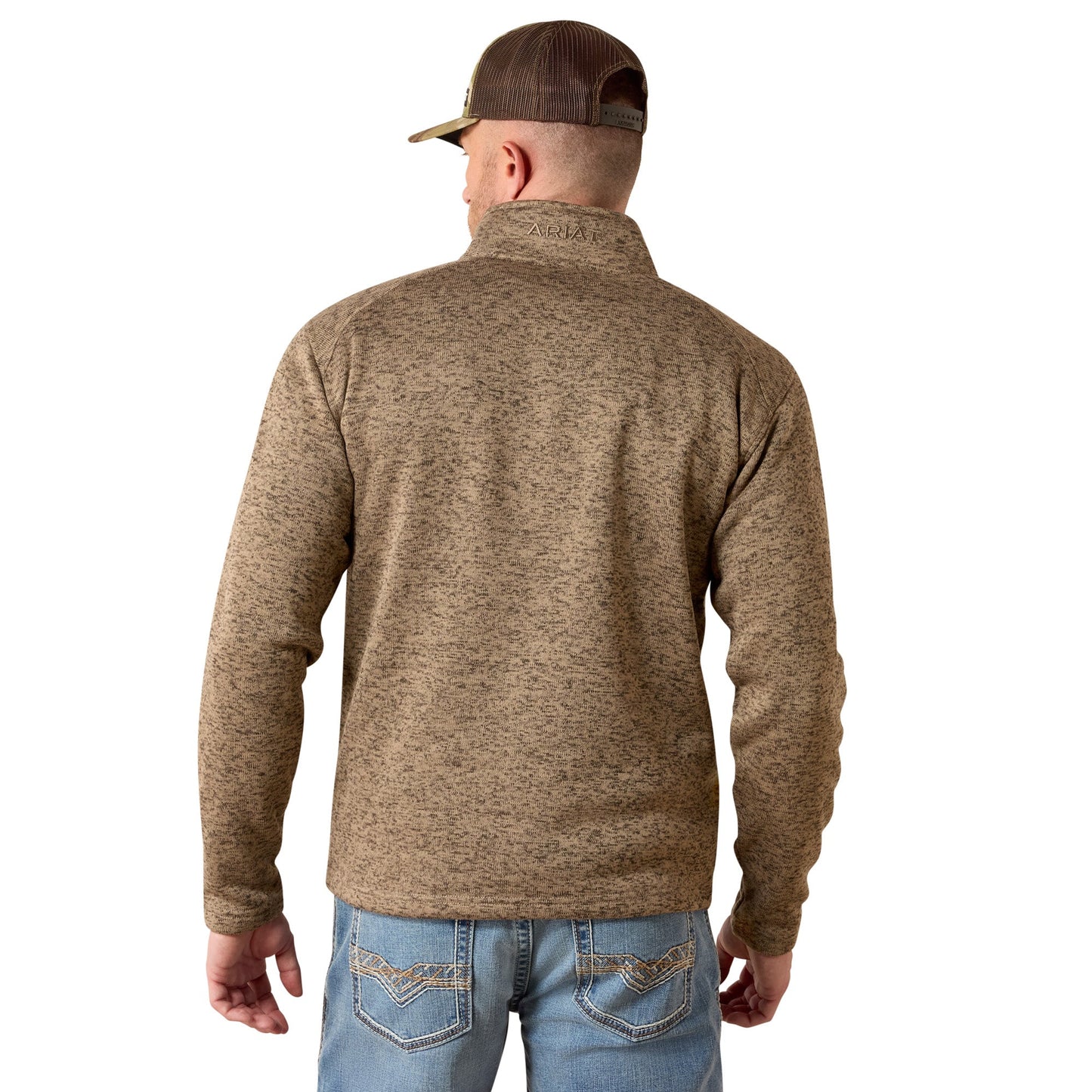 Ariat Men's Caldwell Savannah Tan 1/4 Zip Sweater