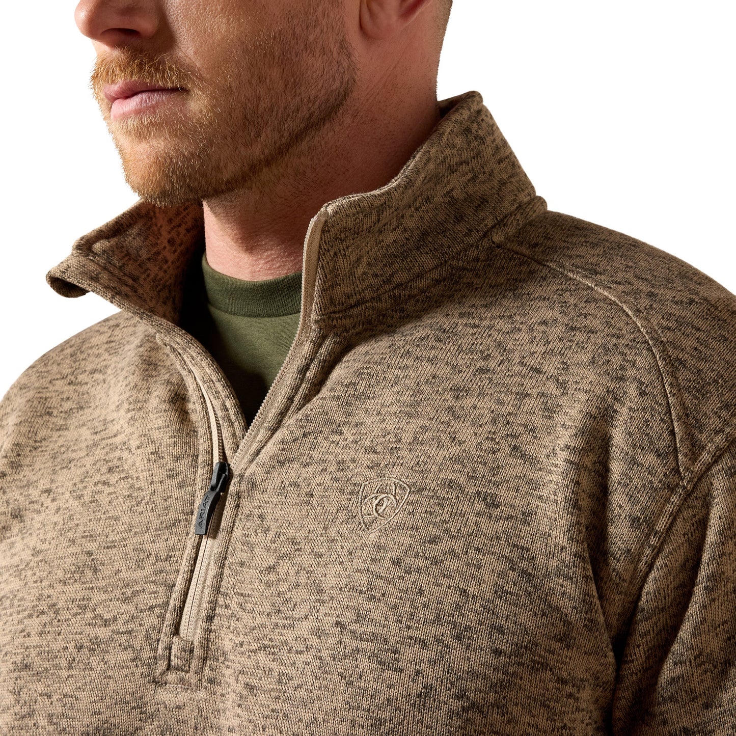 Ariat Men's Caldwell Savannah Tan 1/4 Zip Sweater