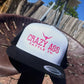 FROST RANCHWEAR "CRAZY ASS CATTLE CO" CAP - white & pink or turquoise & black