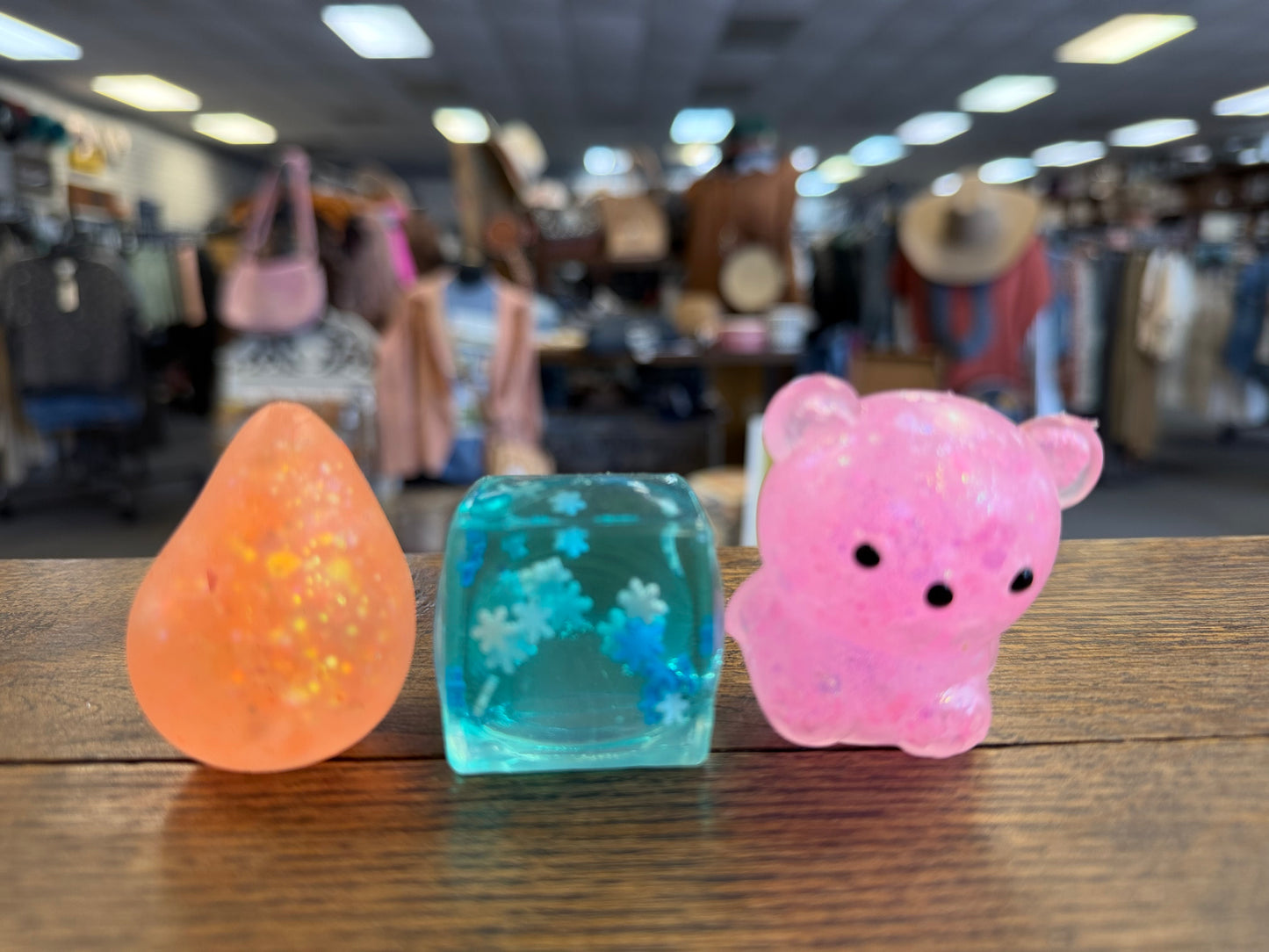SQUISHIE- MINI TEDDY BEAR,MINI ICE CUBE,MINI GUMDROP ASSORTED COLORS