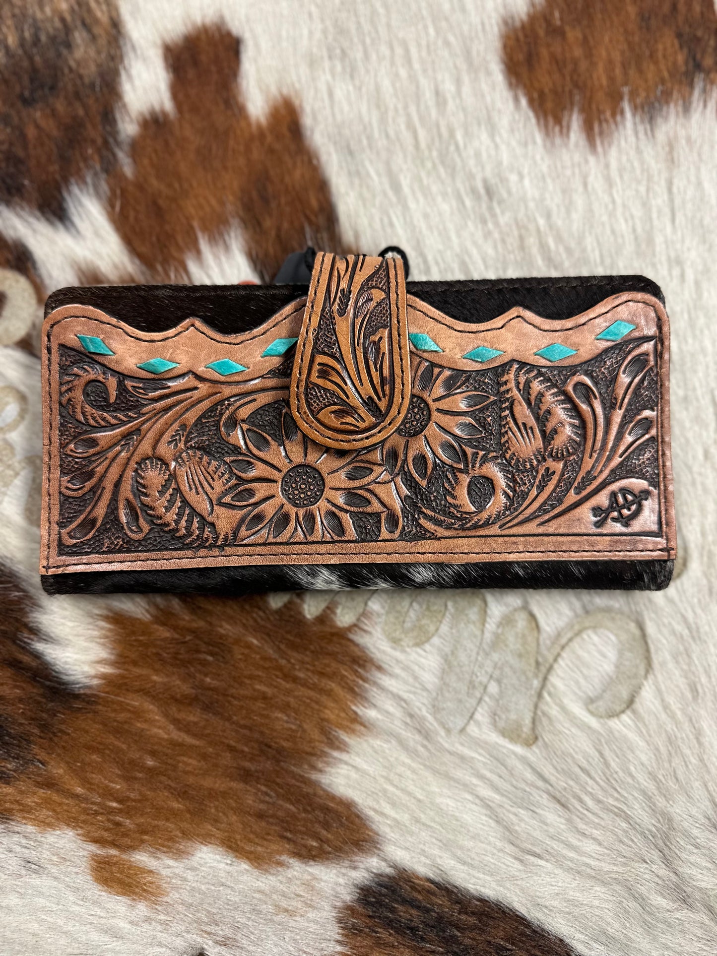AMERICAN DARLING TOOLED LEATHER WALLET