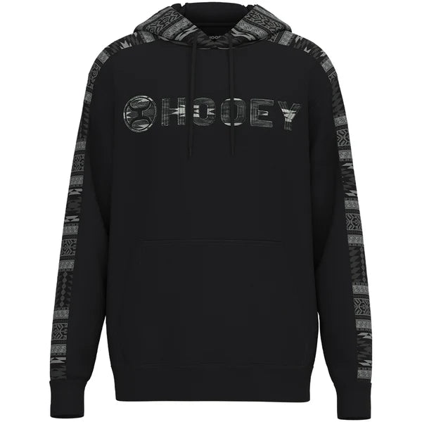 HOOEY "CANYON" MENS BLACK W/GREY AZTEC HOODY