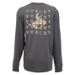 Hooey "Mustang" Long Sleeve T-shirt Grey w/Tan Logo