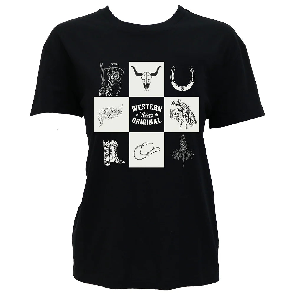 Hooey "Cassidy" T-shirt Black w/Square Logo