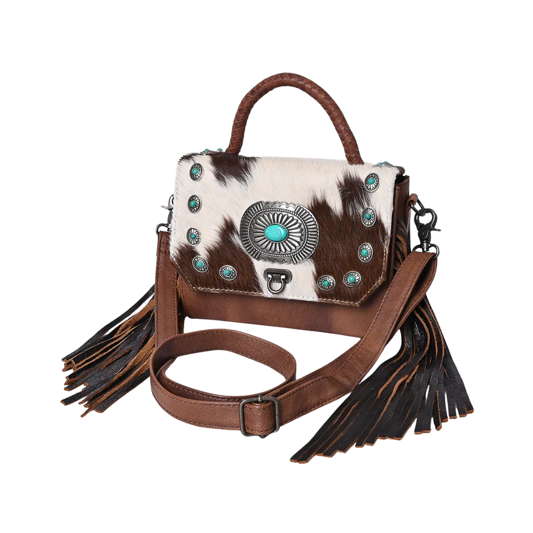 American Darlin Women's Briefcase Leather Brown Handbag