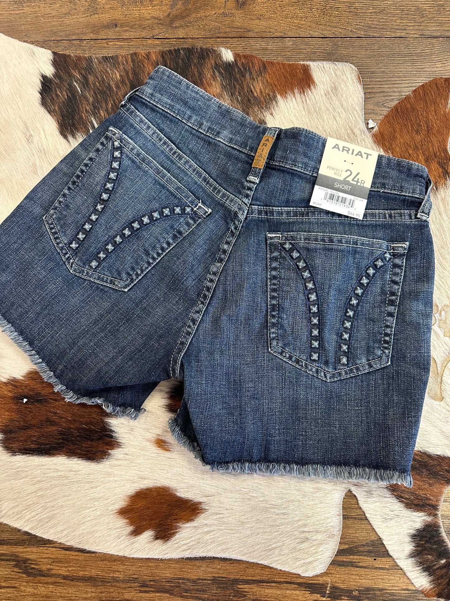 ARIAT WOMENS PERFECT RISE FRAZEY SHORTS-MISSOURI