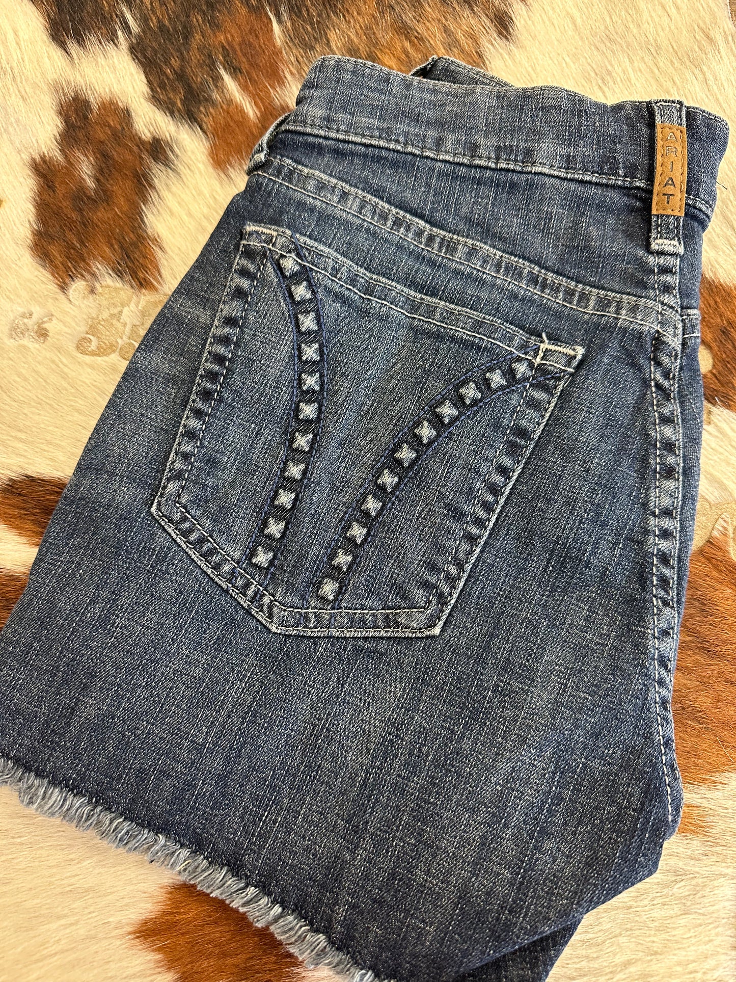 ARIAT WOMENS PERFECT RISE FRAZEY SHORTS-MISSOURI