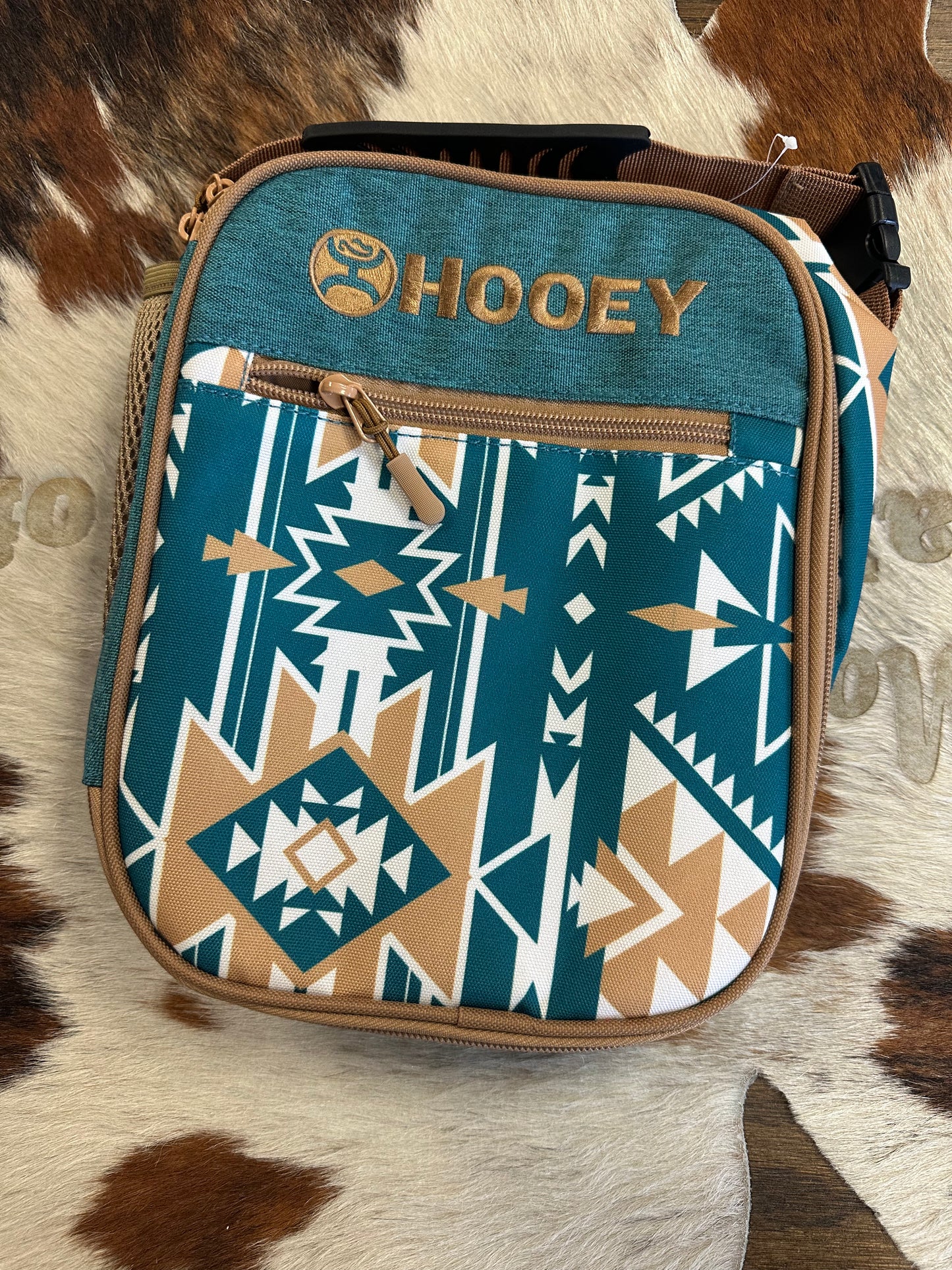 Hooey Lunch Box TEAL/TAN/WHITE AZTEC