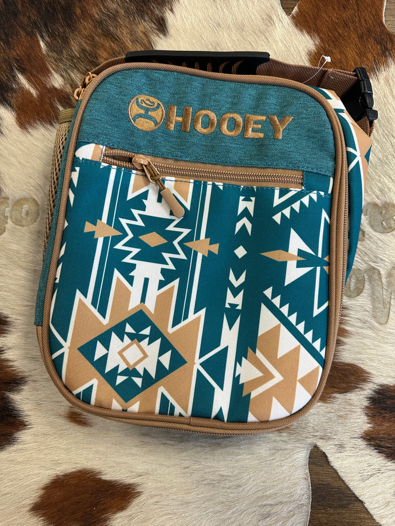 Hooey Lunch Box TEAL/TAN/WHITE AZTEC