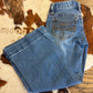 ROCK & ROLL GIRLS TROUSER JEANS RAISED BOOT STITCH