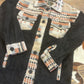 ROPER WOMENS SHERPA SHACKET-BLACK/CREAM