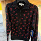Panhandle Slim Women's Black Brand Print 1/4 Zip Pullover LW91T09680