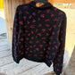 Panhandle Slim Women's Black Brand Print 1/4 Zip Pullover LW91T09680