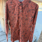 PANHANDLE Denim Women's Cowgirl Print TEK Western Shirt - Rust