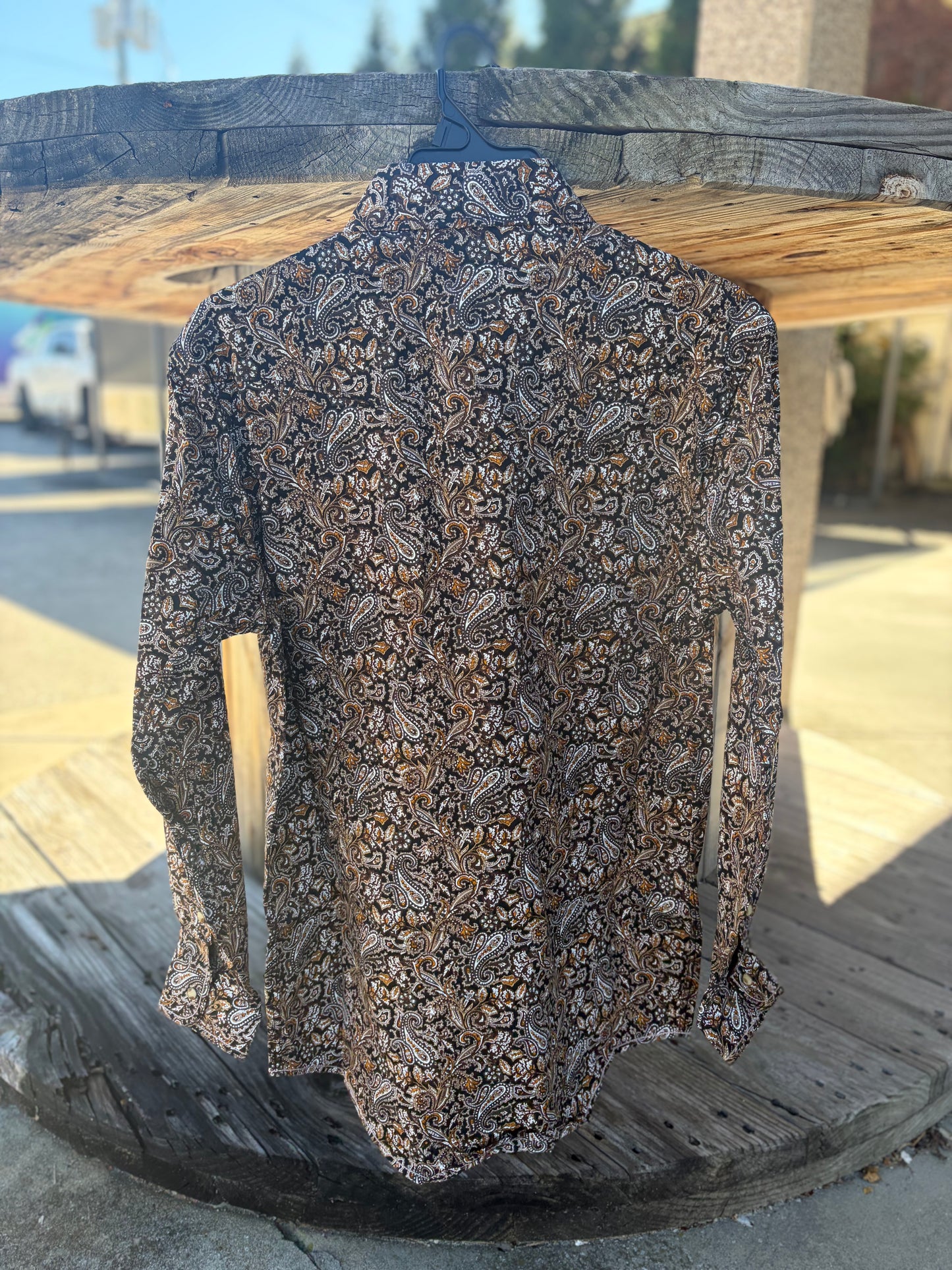 PANHANDLE SLIM MEN'S BROWN PAISLEY SNAP-RMN2510037