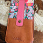 Catchfly Card Organizer Custom Tie Dye Effect Print-PINK SKULL