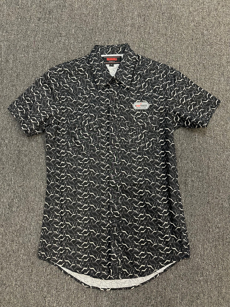 ROCK & ROLL MENS SHORT SLEEVE LONGHORN SNAP