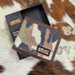 ARIAT MENS SUEDE CAMO BI-FOLD WALLET A3403997