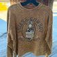 ROCK & ROLL WOMEN'S CHEERS COWBOY PULLOVER-CAMEL BW91T10278