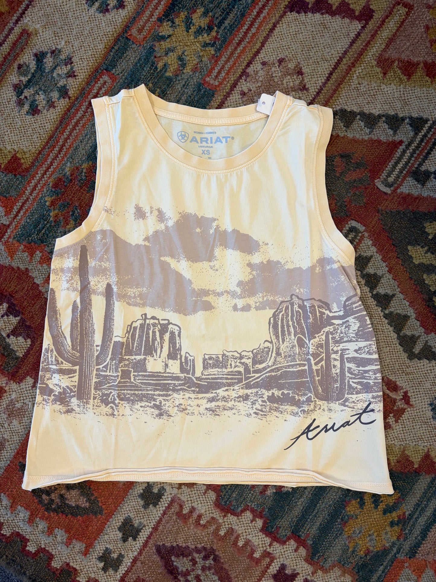 ARIAT DESERT VISTA TANK - BUTTER YELLOW