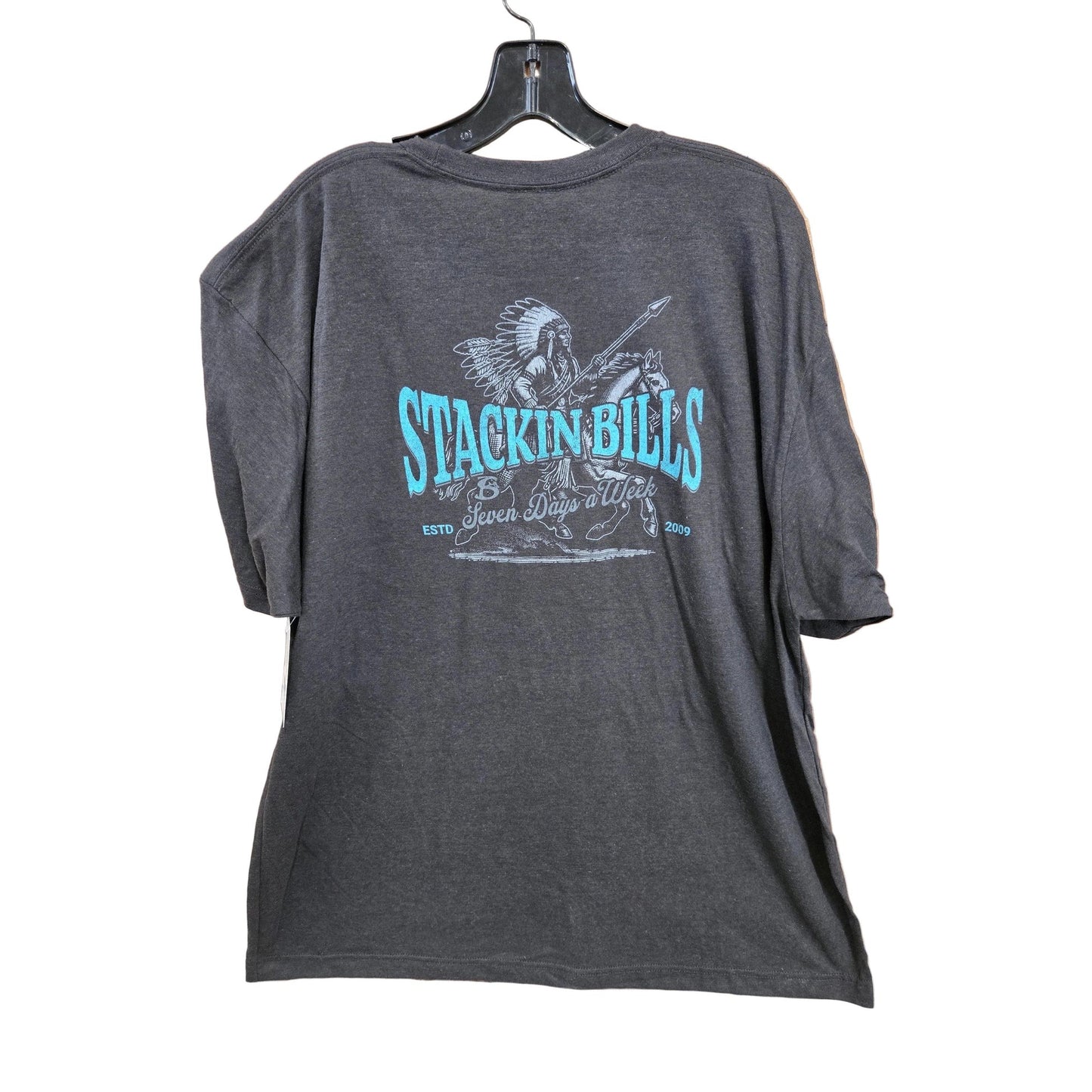 STACKING BILLS INDIAN T-SHIRT - GREY