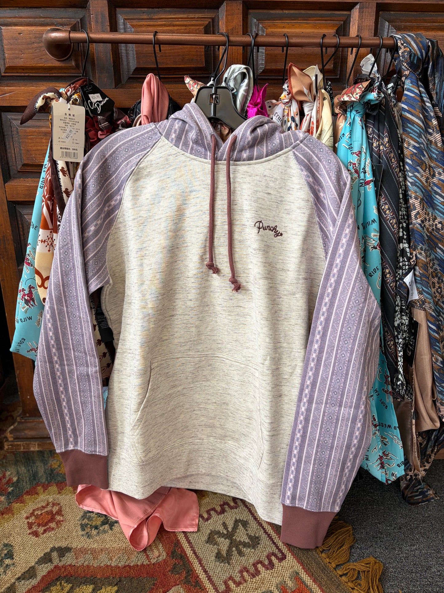 HOOEY WOMENS PUNCHY AZTEC HOODY