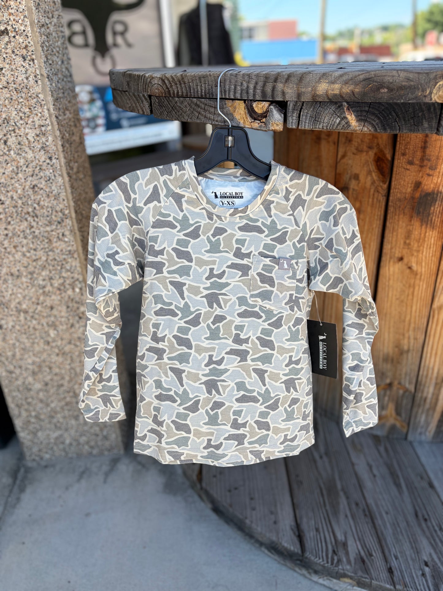 Local boy youth long sleeve heather blend