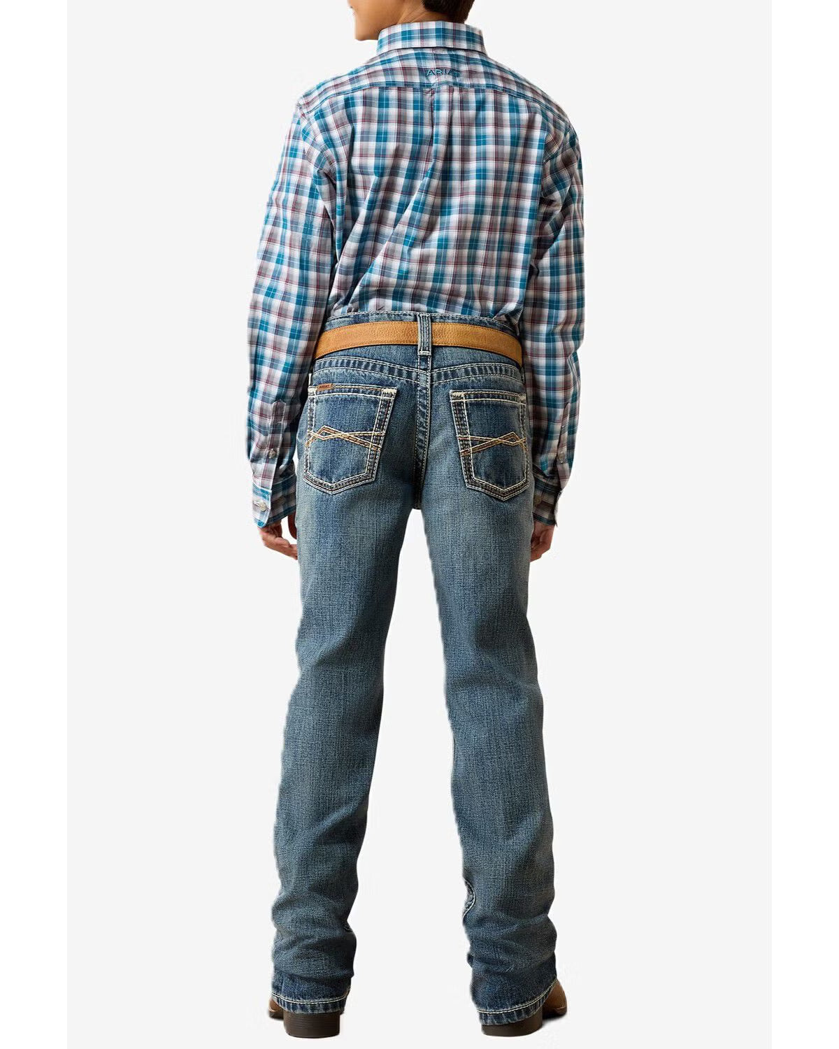 Ariat Boys' Medium Wash Jonathon B4 Relaxed Bootcut Denim Jeans