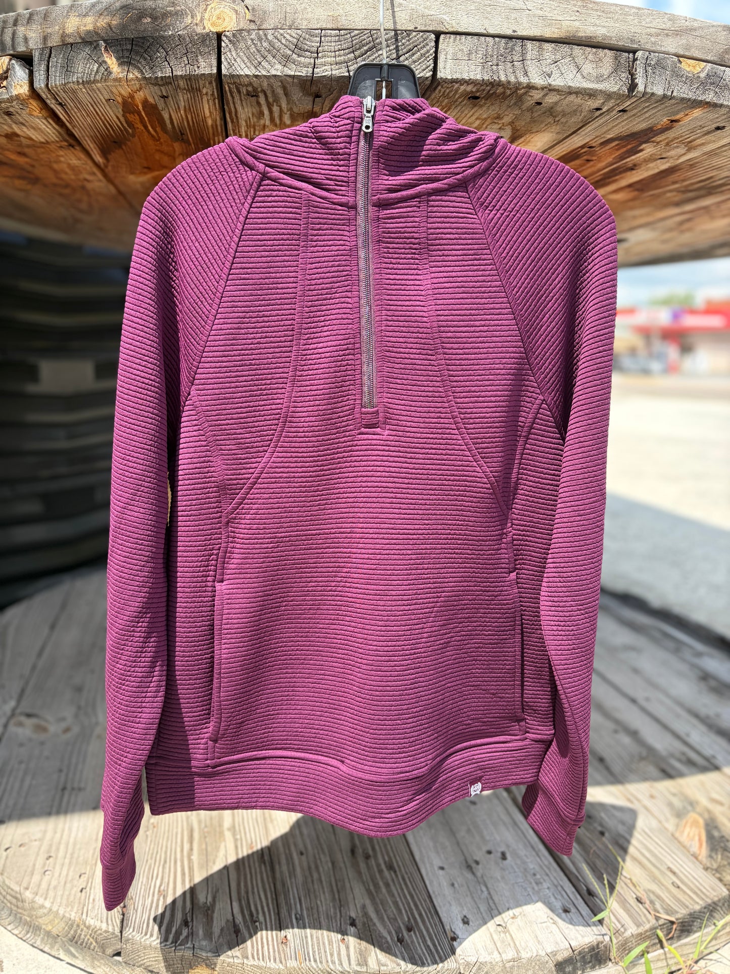 CRUEL DENIM 1/2 ZIP PULLOVER - PURPLE