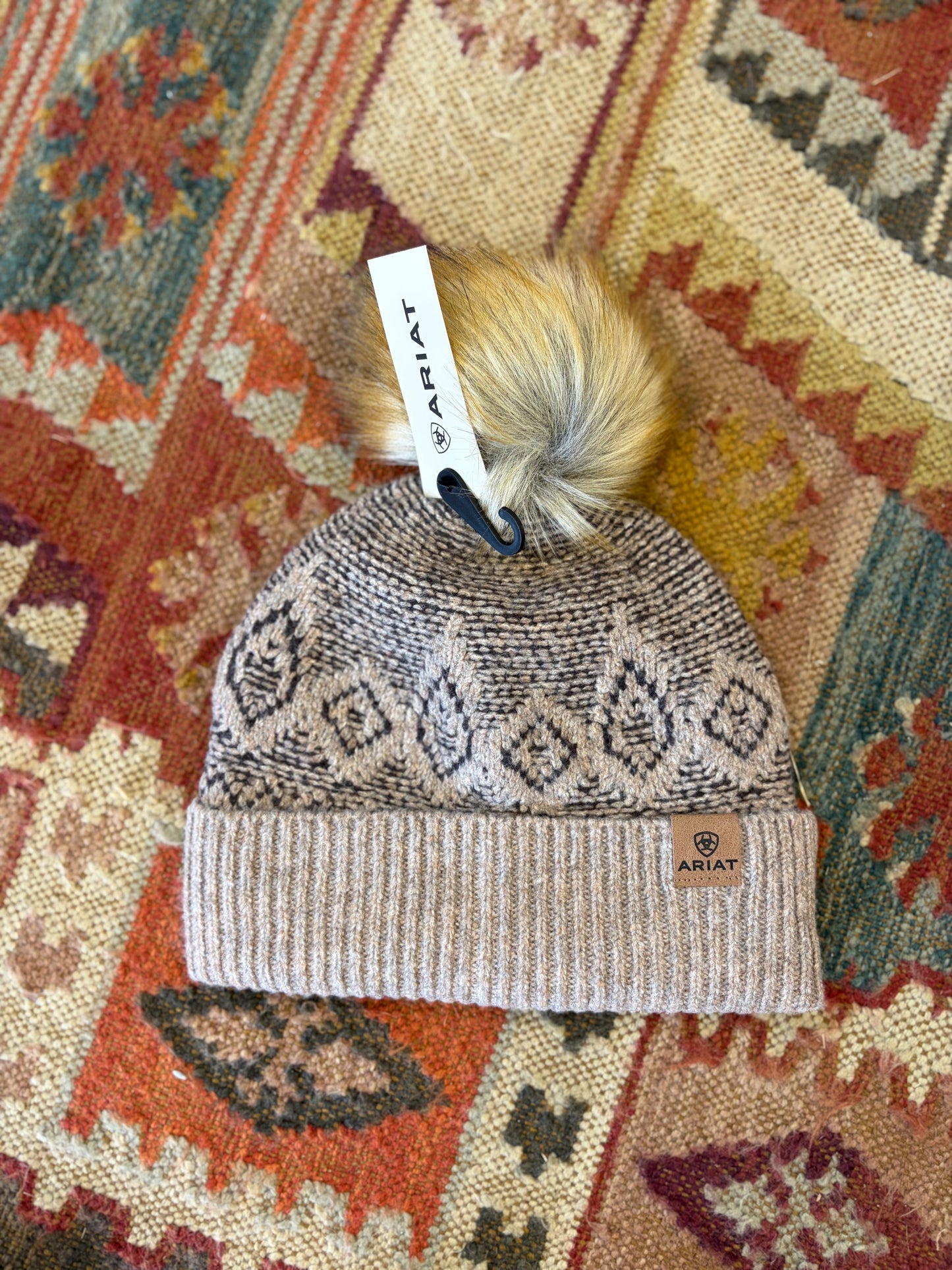 ARIAT WOMEN'S WILLOW BEANIE- GREY HEATHER/EARTH HEATHER