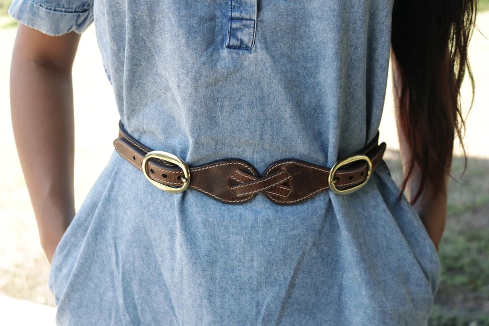 Hooey® Ladies' Brown Spur Strap Leather Belt