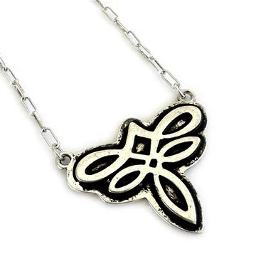 Dyecut Bootstitch Necklace - Silver