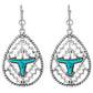 Aztec Tear Drop Steer Earrings