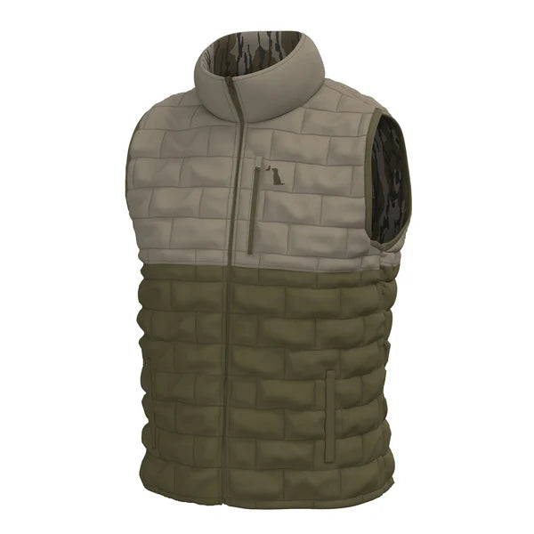 LOCAL BOY Reversible Duck Down Vest in Original Bottomland Camo-L1300044