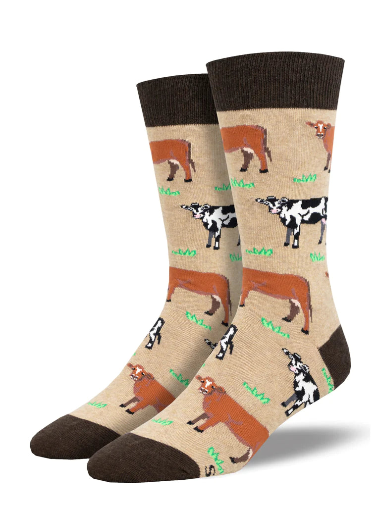 SOCK SMITH MEN'S "MOOOVE OVER" SOCKS