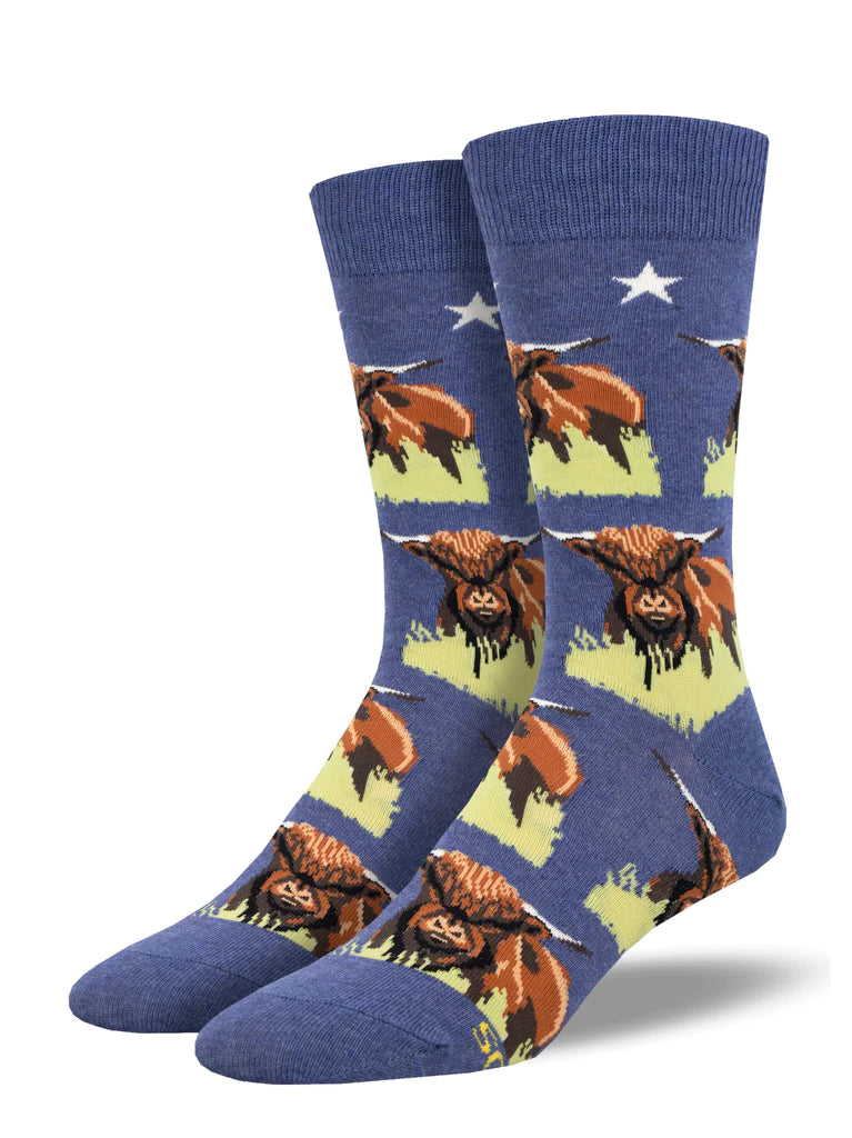 SOCK SMITH MEN'S "HIGHLAND COWS" SOCKS